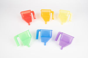 TRANSLUCENT COLOUR FUNNELS PK6