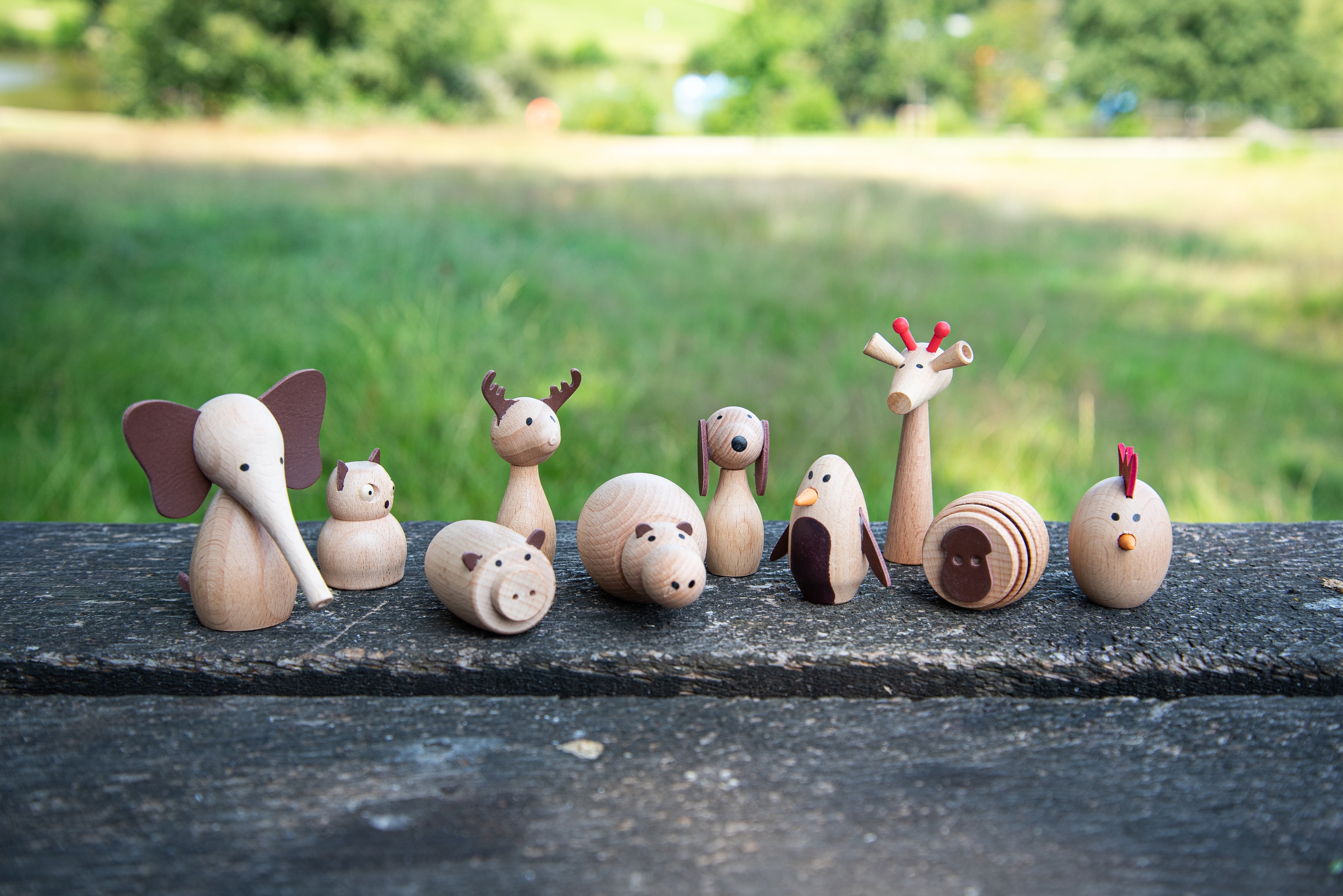 WOODEN ANIMAL FRIENDS 10PCS