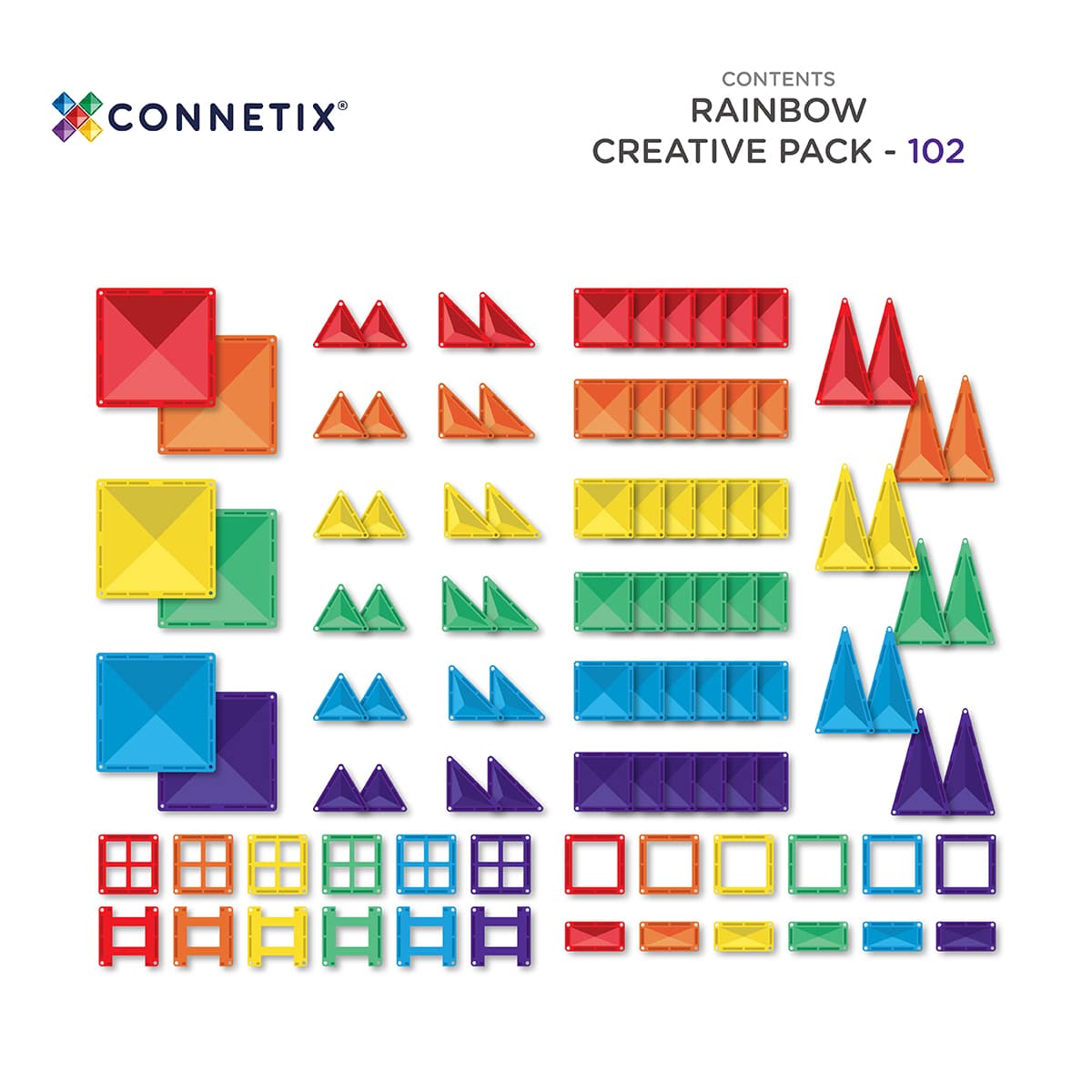 CONNETIX Rainbow Creative Pack 102 pc