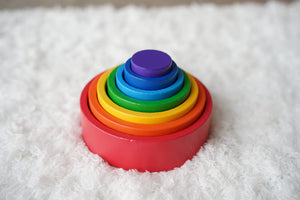 Stackable Cylinders (Rainbow)