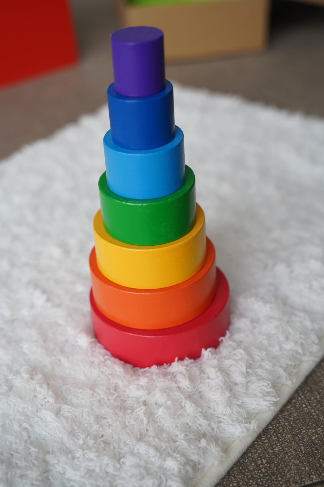 Stackable Cylinders (Rainbow)