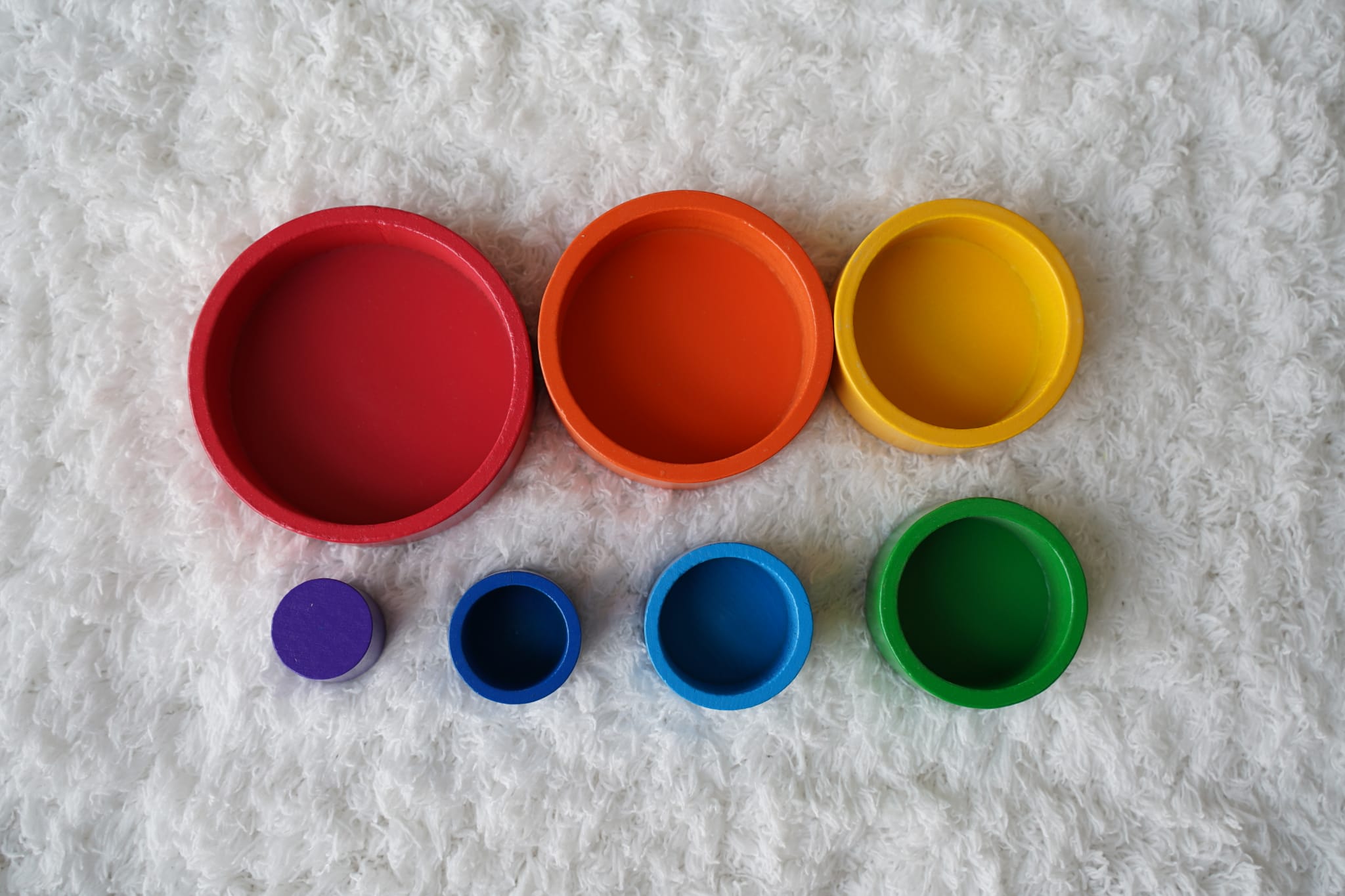 Stackable Cylinders (Rainbow)