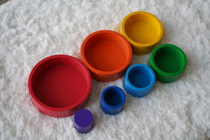 Stackable Cylinders (Rainbow)