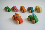 Load image into Gallery viewer, Wooden vehicle and figurine set
