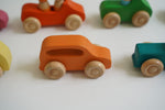 Load image into Gallery viewer, Wooden vehicle and figurine set
