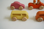 Load image into Gallery viewer, Wooden vehicle and figurine set
