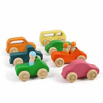 Load image into Gallery viewer, Wooden vehicle and figurine set
